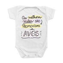 Body de Bebê Roupinha Temático Presente Promovida a Avó Vovó Anunciação de Gestação Grávida Body de Bebê Roupinha Temático Presente Promovida a Avó Vovó Anunciação de Gestação Grávida