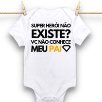 Body de Bebê Super Heroi Mãe Pai Personalizado Temático