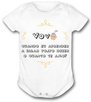 Body de bebê te amo vovó roupa de bebê frases avó body menina ou menino - VIDAPE