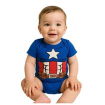 Body de Bebê Temático baby Capitão américa
