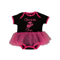 Body de Bebê TROOPER Marine Menina com Saia de Tule Algodão
