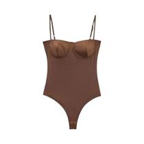 Body De Cetim Feminino Sem Costas Estilo Corset Sexy Macacão Lingerie 2025