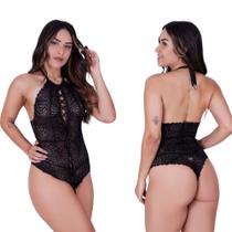 Body de lingerie sexy sem bojo de renda ref 2058