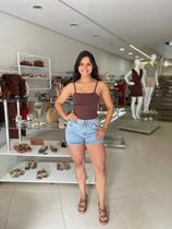 Body De Malha Com Alça E Sem Bojo Crisconf Cor:PretoTamanho:U Body De Malha Com Alça E Sem Bojo Crisconf Cor:PretoTamanho:U