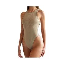 Body De Malha Sem Mangas Para Mulheres, Top Casual Sexy Com Ombros Descidos, Moda De Rua E Clubwear