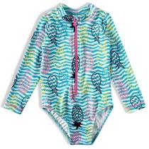 Body de Praia manga longa com proteção UV Cor Turquesa Tamanho 2 TIP TOP Body de Praia manga longa com proteção UV Cor Turquesa Tamanho 2 TIP TOP