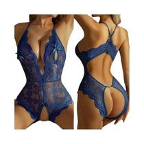 Body De Renda plus Size Com Decote V Profundo E Sem Entrepernas, Conjunto De Lingerie Sexy Mini Com