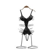 Body De Renda Preto Com Decote Em V Transparente Para Mulheres, Sem Mangas, Costas Descobertas,