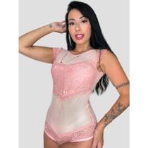 Body De Tule Com Renda Transparente Luxo Sexy Sem Bojo Sensual e Sedutor Body De Tule Com Renda Transparente Luxo Sexy Sem Bojo Sensual e Sedutor