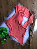 Body de um ombro só manga longa Body de um ombro só manga longa