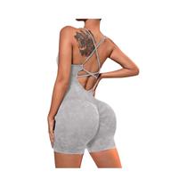 Body De Yoga Feminino Vintage Macio Com Efeito Desgastado, Sem Costura, Com Alças, Para Dança E