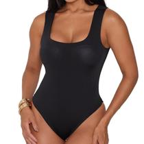 Body Decotado Básico Feminino Com Bojo Regata Verão