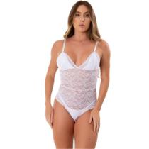 Body Decotado Lingerie Costa Nua Feminino Sensual De Renda Transparente Sexy Moda Íntima Uma Alça