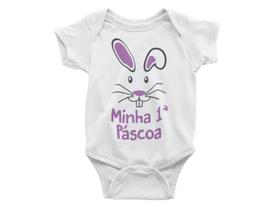 Body do Bebê Minha Primeira Páscoa Branca Body do Bebê Minha Primeira Páscoa Branca