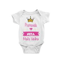 Body do Bebê Promovida a Neta Mais Velha Branca Body do Bebê Promovida a Neta Mais Velha Branca