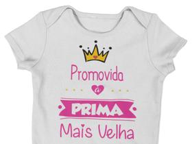 Body do Bebê Promovido a Prima Mais Velha Branca Body do Bebê Promovido a Prima Mais Velha Branca