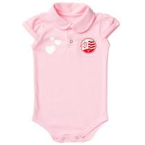 Body do Nautico Bebe Recem Nascido Vermelho Rosa Oficial