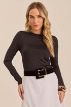 Body doce trama manga longa feminino ref:106387