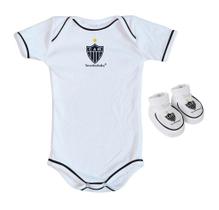 Body e Pantufa Atlético MG Branco - Torcida Baby Body e Pantufa Atlético MG Branco - Torcida Baby