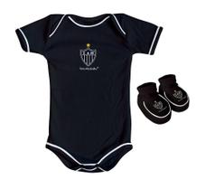 Body e Pantufa Atlético MG Preto Torcida Baby Body e Pantufa Atlético MG Preto Torcida Baby
