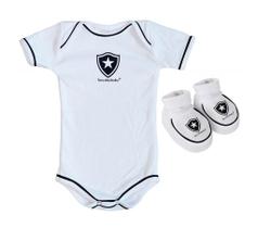 Body e Pantufa Botafogo Branco - Torcida Baby