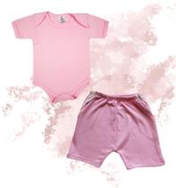 Body E Shorts Conjunto Para Bebe Menino E Menina Enxoval