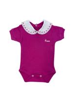 Body em Malha com Gola Polo Bordada Pink Feminino Body em Malha com Gola Polo Bordada Pink Feminino