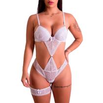 Body Em Renda Aberto Na Frente Com Bojo No Sutiã - Lingerie Fascino Body Em Renda Aberto Na Frente Com Bojo No Sutiã - Lingerie Fascino
