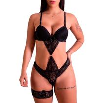 Body em Renda com Bojo - 3 Cores e 4 Tamanhos Fascino Body em Renda com Bojo - 3 Cores e 4 Tamanhos Fascino