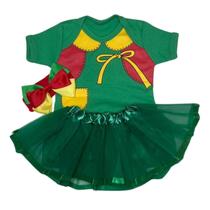 Body Fantasia Bebe Chiquinha Menina Saia de Tule Lacinho Body Fantasia Bebe Chiquinha Menina Saia de Tule Lacinho