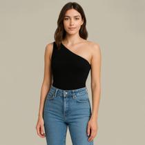 Body Farm Liso Canelado Básico Feminino Verão 2025