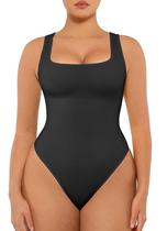 Body FeelinGirl Sem Costura com Controle Moderado de Barriga Preto Body FeelinGirl Sem Costura com Controle Moderado de Barriga Preto