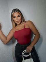 Body feminino alcinha decote reto básico liso Body feminino alcinha decote reto básico liso