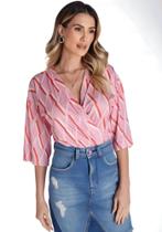 Body Feminino Blusão Color Blocking