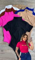 Body feminino canelado