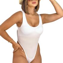 Body Feminino Cavado Lateral Gringo Decote Quadrado