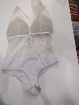 Body feminino com bojo e rendado côr branco Body feminino com bojo e rendado côr branco