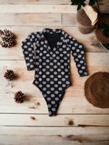 Body Feminino com Mangas Longas sem Bojo Body Feminino com Mangas Longas sem Bojo