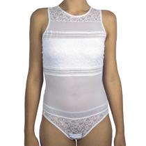 Body feminino com renda e detalhes em transparência Liebe -