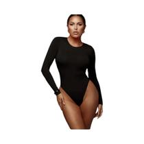 Body Feminino De Manga Longa Em Branco, Preto E Cinza, Sexy, Casual Para Outono E Inverno Body Feminino De Manga Longa Em Branco, Preto E Cinza, Sexy, Casual Para Outono E Inverno