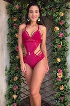 Body feminino Divino com tecido de renda e tule Body feminino Divino com tecido de renda e tule