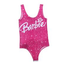 Body Feminino Fantasia de Carnaval Estampa Barbie