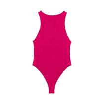 Body Feminino Halter, Sem Mangas, Ajustado - Playsuit Sexy com Botão de Pressão Body Feminino Halter, Sem Mangas, Ajustado - Playsuit Sexy com Botão de Pressão