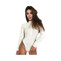 Body Feminino Justo De Manga Longa Cor Sólida Estilo Streetwear Peça Única Body Feminino Justo De Manga Longa Cor Sólida Estilo Streetwear Peça Única