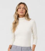 Body Feminino Malha Delicate Com Gola Alta Dianna Bege Body Feminino Malha Delicate Com Gola Alta Dianna Bege