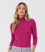 Body Feminino Malha Delicate Com Gola Alta Dianna Rosa Body Feminino Malha Delicate Com Gola Alta Dianna Rosa