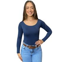 Body Feminino Manga Longa Country UV 50+ Liso Moiadeiros Original