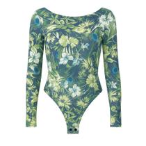 Body Feminino Manga Longa Fit Flex com Decote nas Costas