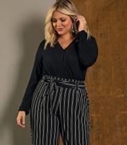 Body Feminino Manga Longa Secret Glam Preto