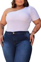 Body feminino mula manca bufante plus size com bojo tendência